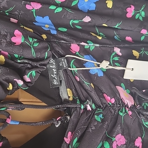 For love and lemons lexy mini floral multicolor black dress xl - Picture 4 of 5